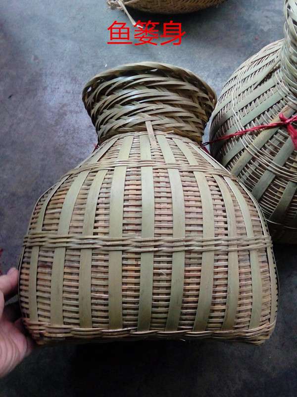 Folk korb Traditionellen Folk Bambus Fisch Körbe Handwerkskunst Hamdmade Kleine Behälter Outdoor Gehen Angeln Unisex
