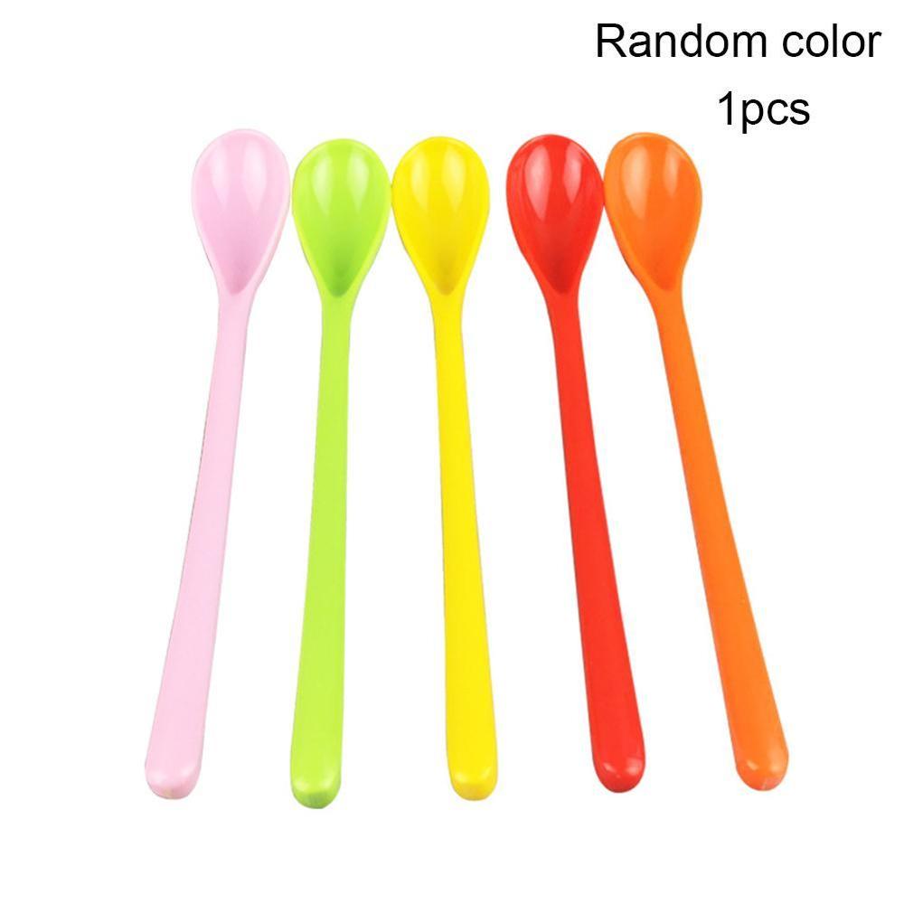 1PC Long Handle Salad Food Mixing Stirring Spoon Rice Tea Spoon Cooking Coffee Soup Tool Mixing Kitchen Dessert N9V7: Default Title