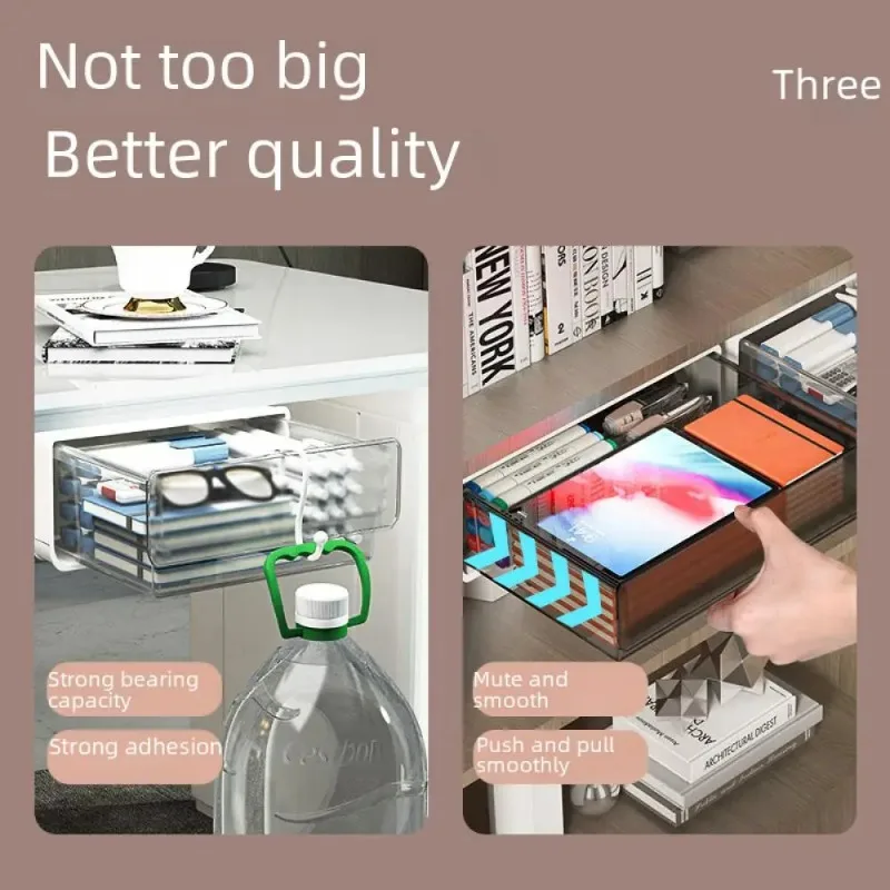 Under Desk Table Drawer Storage Organizer Slide Out Desk Drawers Hidden Desktop Organizer Attachable Pencil Storage Tray