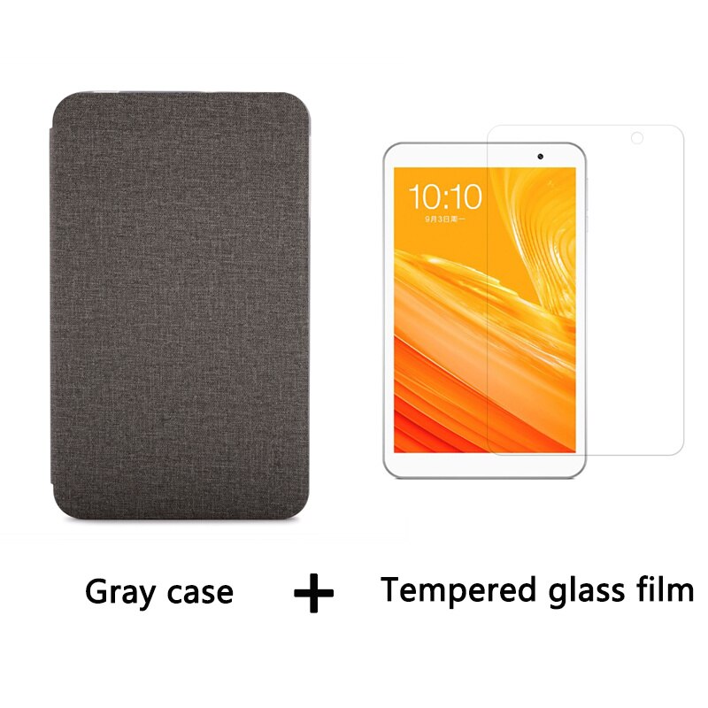 Nowe etui do tabletu Teclast P80X obudowa z podstawką jesień obudowa ochronna dla teclast P80H 2019 8.0 cal pokrowiec ochronny na Tablet + prezent: QCK-Gray-Glass Film