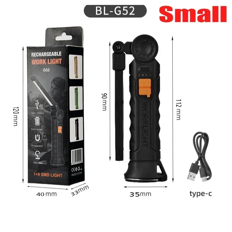 Leistungsstarke Kolben LED Arbeit Licht Auto Garage Mechaniker Lampe USB Aufladbare Taschenlampe Magnetische Taschenlampe Notfall Licht Warnlicht: Grün