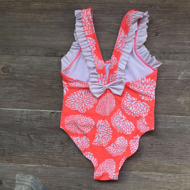 3-10 Years Girls Swimwear Kids Swimsuit Swimwear Kids Teenagers Girls Bathing Suits Print V-back Girls Swimwear 89