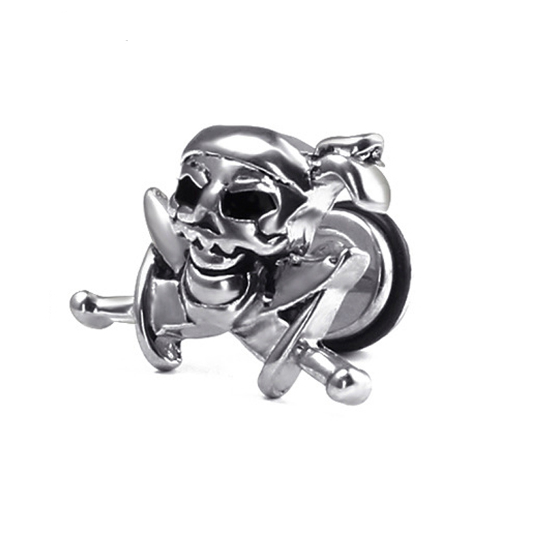 Unisex Vrouwen Mannen Oorbellen Rvs Piercing Nail Schroef Cross Skull Stud Oorbellen Punk Helix Oor Piercings Mode-sieraden: Style 12