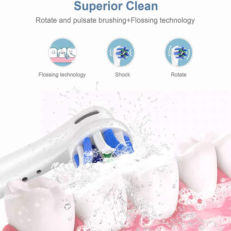 8 Stuks Sonic Elektrische Opzetborstels Voor Oral-B Elektrische Tandenborstel Fit Advance Power/Pro Gezondheid/Triumph/Vitality Precision Clean