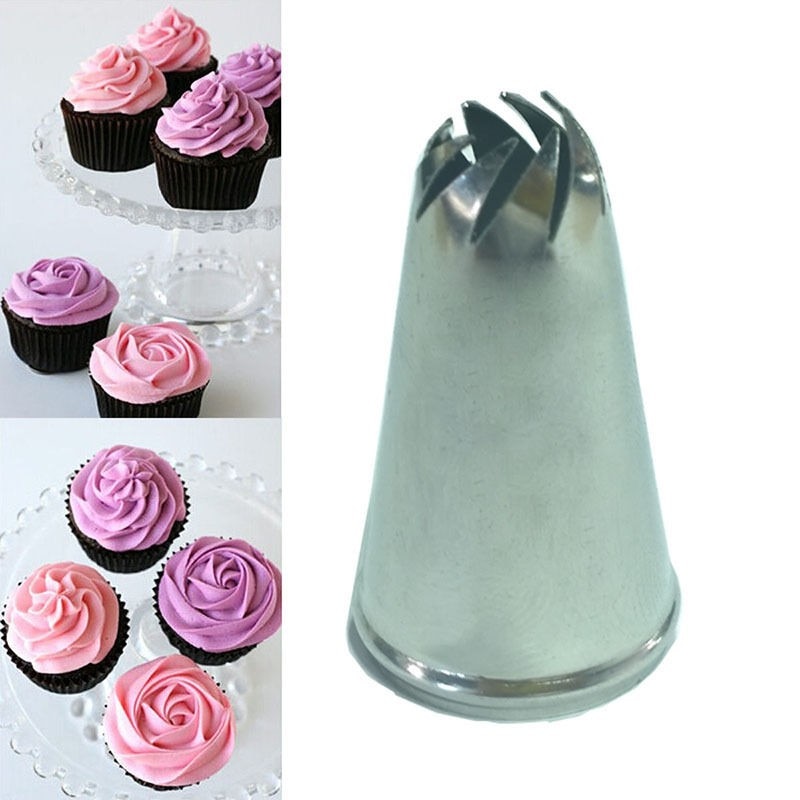 1Pc Rvs Bloem Tips Cake Nozzle Cupcake Suiker Crafting Icing Piping Nozzles Mallen Pastry Tool