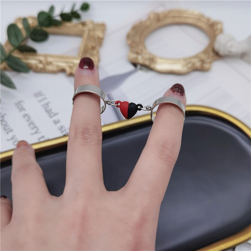 2 sztuk serca magnes molościonki dla par punk łańcuch kubańnarty urok w połączeniu molościenie dla Lp miłośników przyjaciel regulowana biżuteria impreza prezent tendencja nowy: styl 04