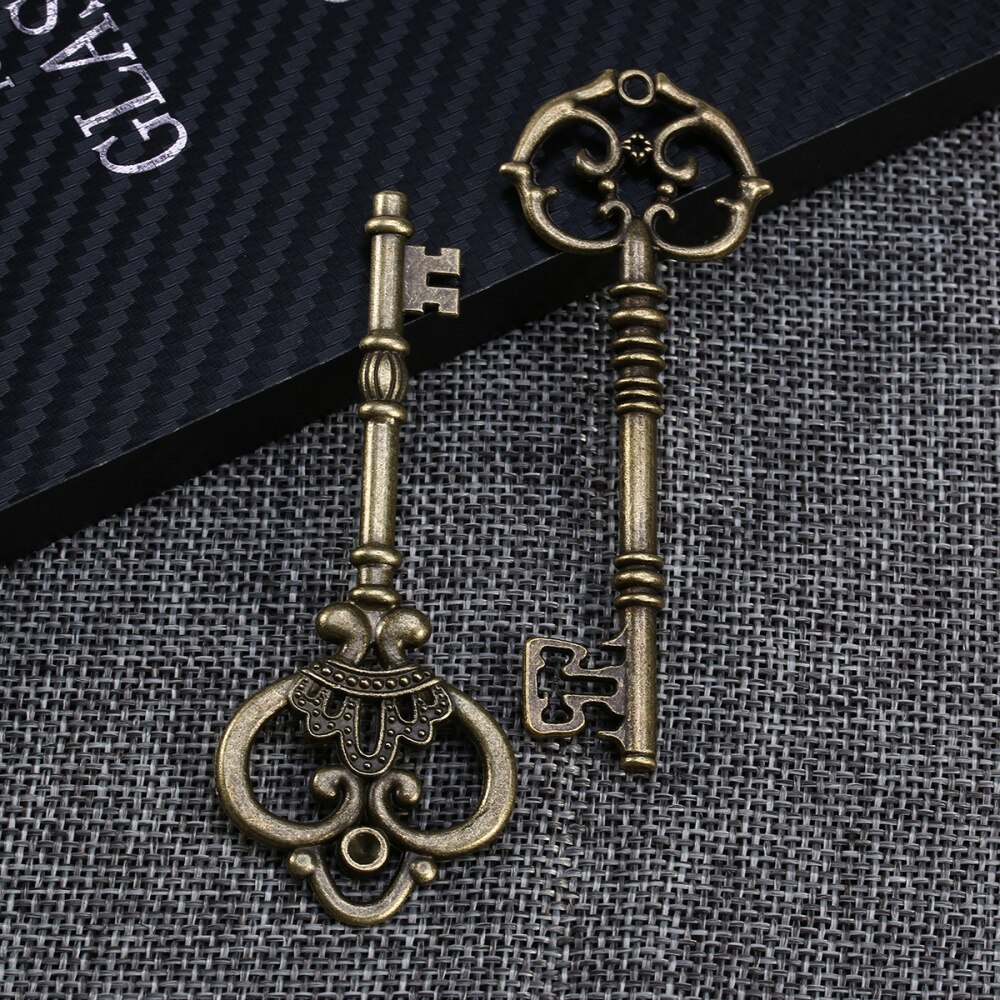 20pcs Mixed Antique Bronze Finish Skeleton Keys Rustic Antique Keys for Wedding Decoration Favor(Antique Bronze)