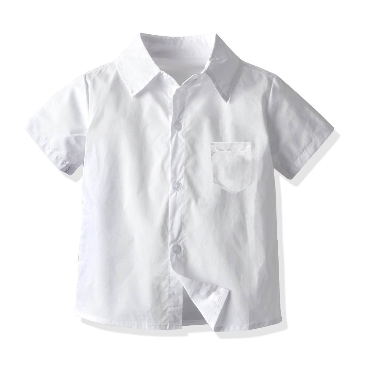 Europese En Amerikaanse Gentleman Pak Jongen Shirt Bib Banket Jurk Kind Formele Wit Shirt + Shorts Twee-stuk Pak 8 Leeftijd