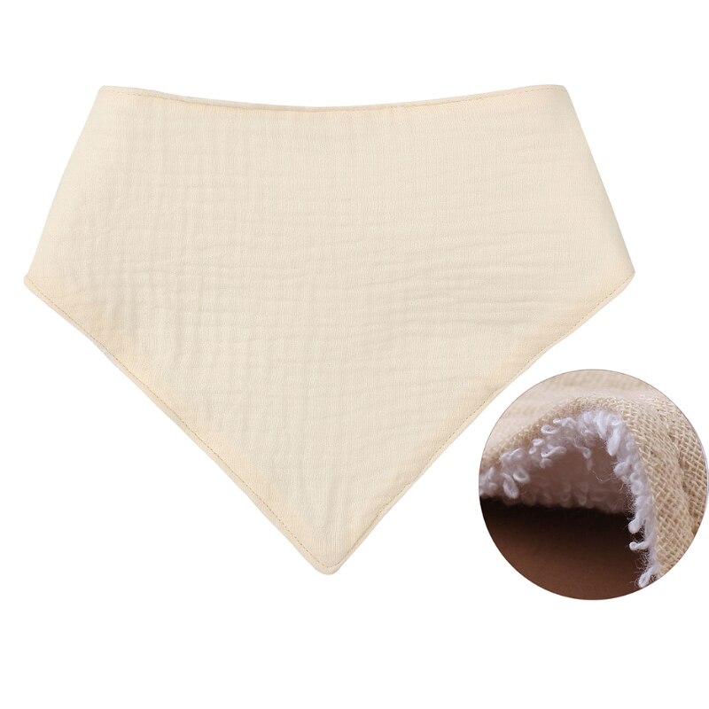 Bavaglino per allattamento per bambini bavaglino tinta unita bottone a pressione asciugamano Saliva morbido cotone triangolo Burp Cloth per neonato: S36