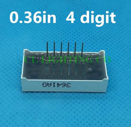 Green 7 Segment LED Display 0.36 inch 1 / 2 / 3/ 4 bit Common Cathode Digital Tube seven Segment LED Display