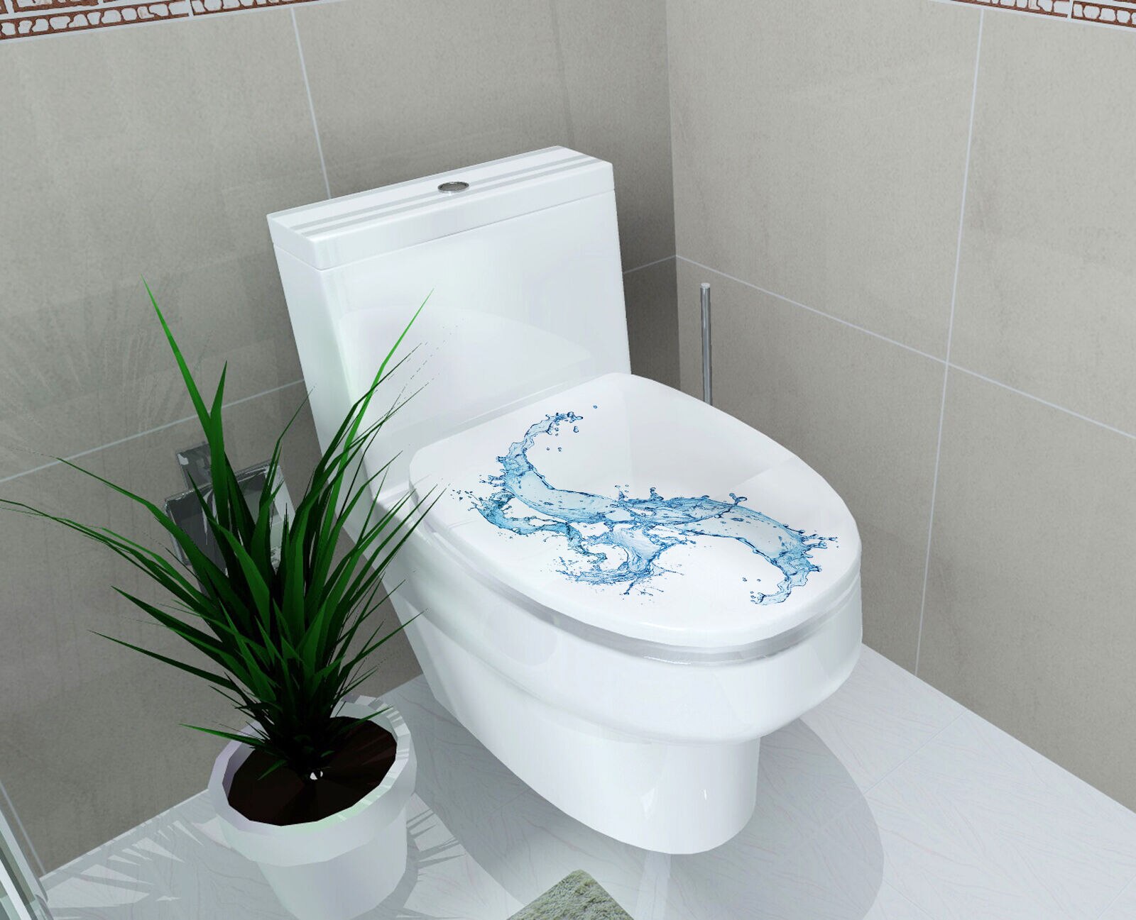 Badkamer Muurstickers Wc Stickers Home Decoratie Waterdichte Muurstickers Voor Wc Sticker Decoratieve Poster Home Decor: D