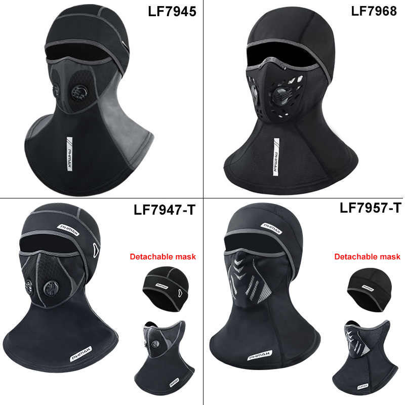 PHMAX-mascarilla de esquí para hombre y mujer, mascarilla térmica de lana para invierno, calentador, resistente al viento, transpirable, equipo para clima frío, gorro de patinaje y esquí