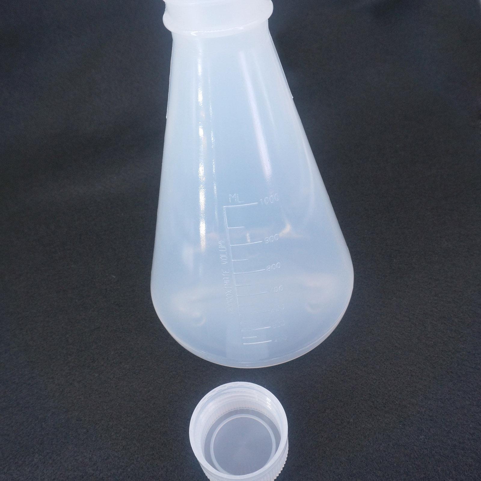 1000ML PP stożkowa kolba erlenmeyera butelka z czepkiem laboratorium eksperyment dydaktyczny