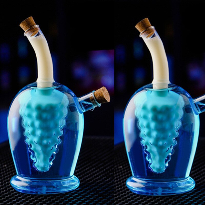 1/pcs Double Tube Glass Cup Mandarin Duck Martini Cocktail Glass Party Bar Coffee Wine Bottle Doomed Drinkware: 2PCS-C