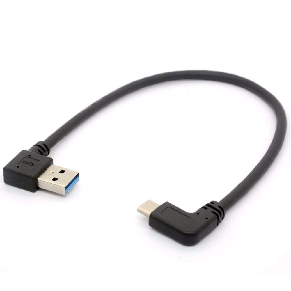 Kątowy kabel USB C kabel USB 90 stopni 3.0 A robić USB typu C w lewo/w prawo robić synchronizacji i przewód zasilający