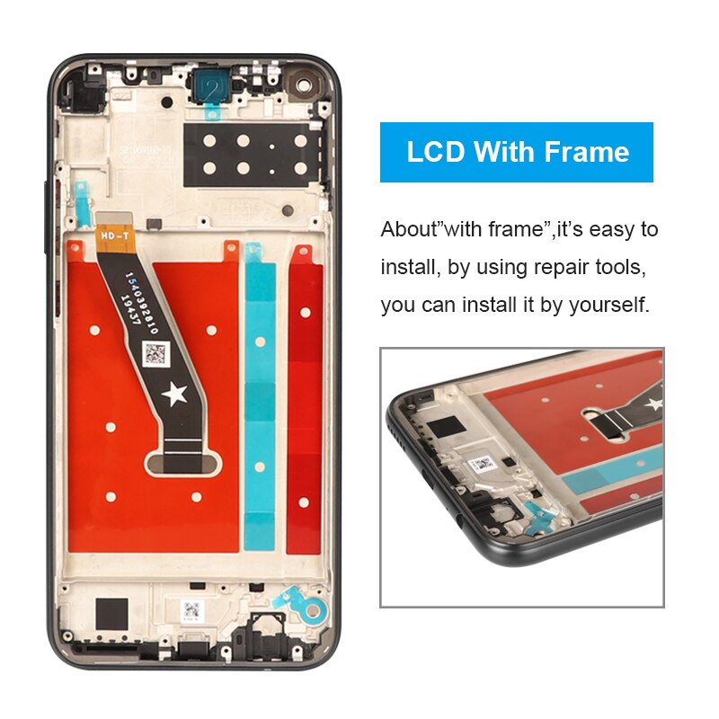 Alkuperäinen näyttö huawei honor 9c lcd näyttö kosketusnäyttö digitoija kokoonpano for honor 9c lcd aka -l29 näytön vaihto