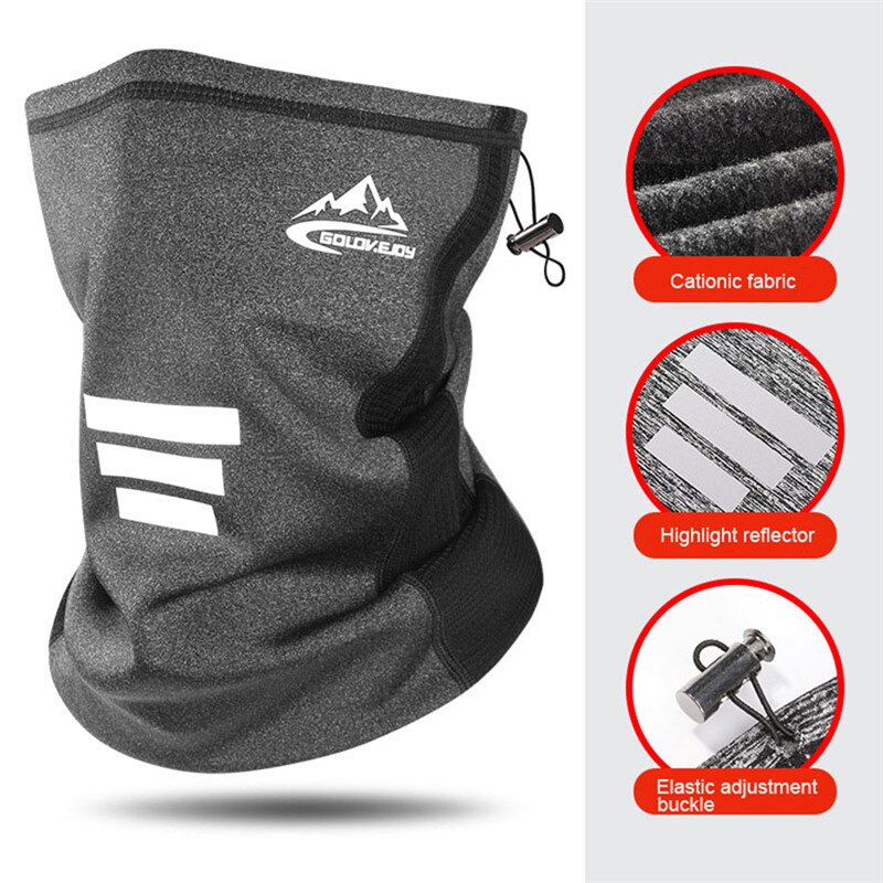 Guêtre thermique pour hommes et femmes, demi-masque en polaire, Bandana, cache-nez pour le cou, le Ski, la randonnée, le cyclisme: Dark Gray