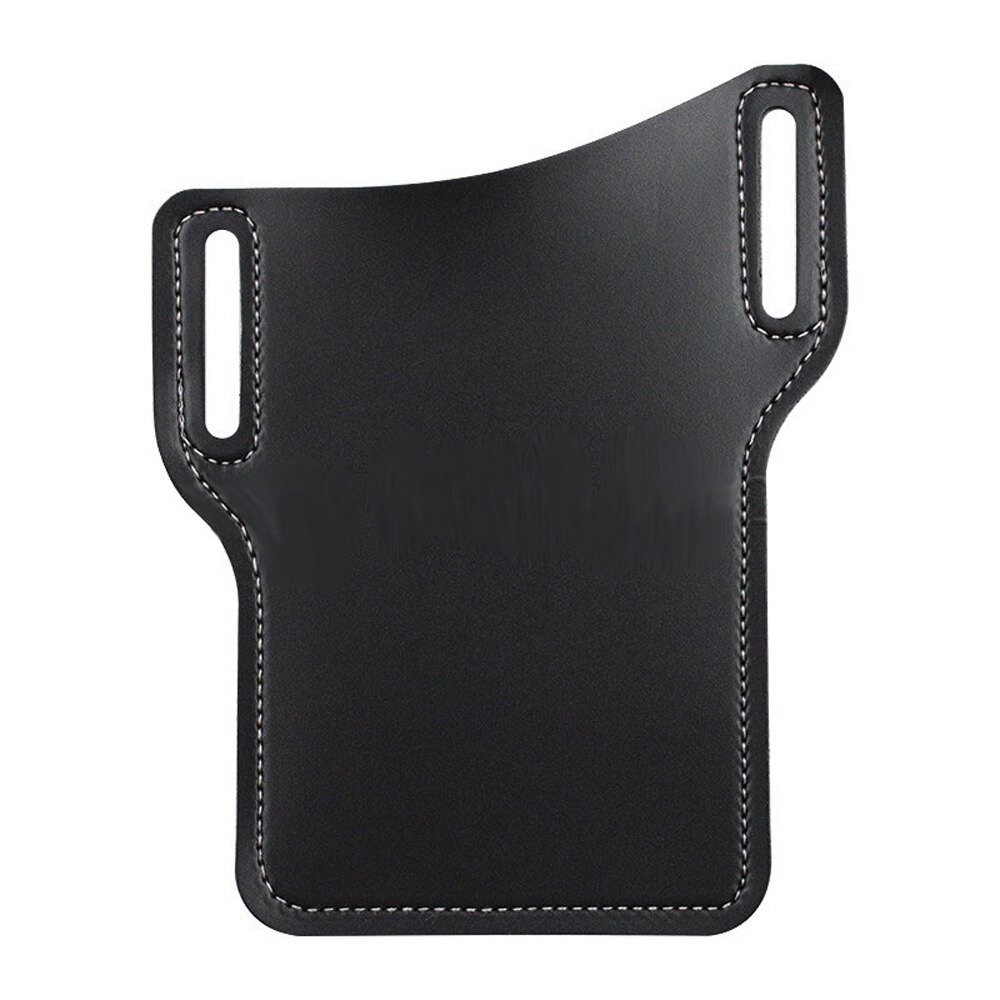 Retro Artificial Leather Mobile Phone Carrier Belt Pouch Men Waterproof Cellphone Loop Holster Protection Case Waist Bag Wallet: Black