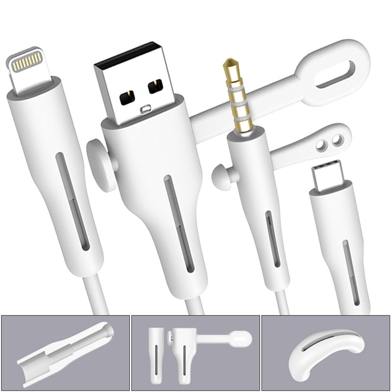 Kabel Beschermer Voor Apple Iphone Usb Charger Cable Organizer Cord Saver Draad Winder Bescherming Voor Iphone Type C Oortelefoon Kabel