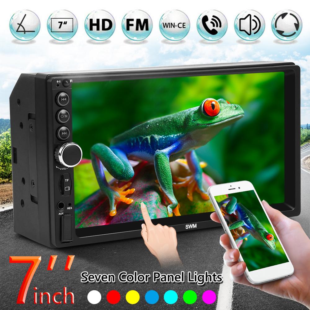 Double 2 DIN Car Radio 7 inch Display Multimedia Bluetooth AUX Auto Stereo Head Unit Touch Screen HD Multimedia Players