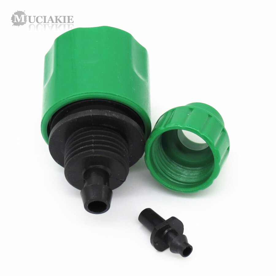 MUCIAKIE 2pz Attacco Rapido Adattatore con 1/4 (ID 4mm) o 3/8 &#39;&#39;(8mm) connettore spinato Nastro A Goccia per L&#39;irrigazione Irrigazione del Giardino