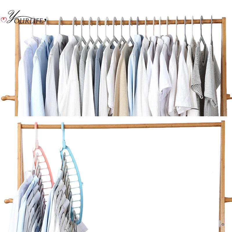 OYOURLIFE Multi-function Magic Clothes Hanger Rotatable Hanger Drying Rack Outdoor Anti-Slip Hangers For Clothes Laundry Rack