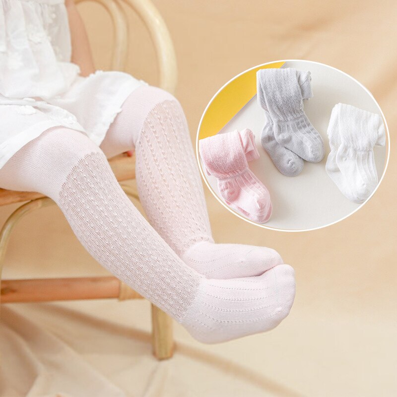 Leuke Zomer Baby Meisje Panty Anti-Muggen Effen Kleur Baby Panty Dunne Ademende Pasgeboren Leggings Kinderen Kous 0-1y