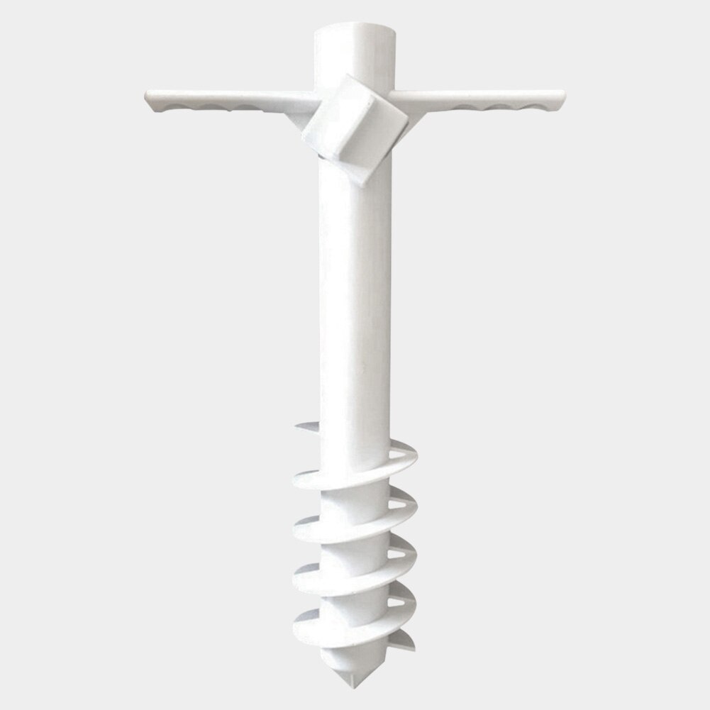 Soporte portátil para sombrilla de arena y jardín, soporte para sombrilla de playa de exterior con punta de rosca de 5 niveles, sombrilla de engranajes de lluvia ABS