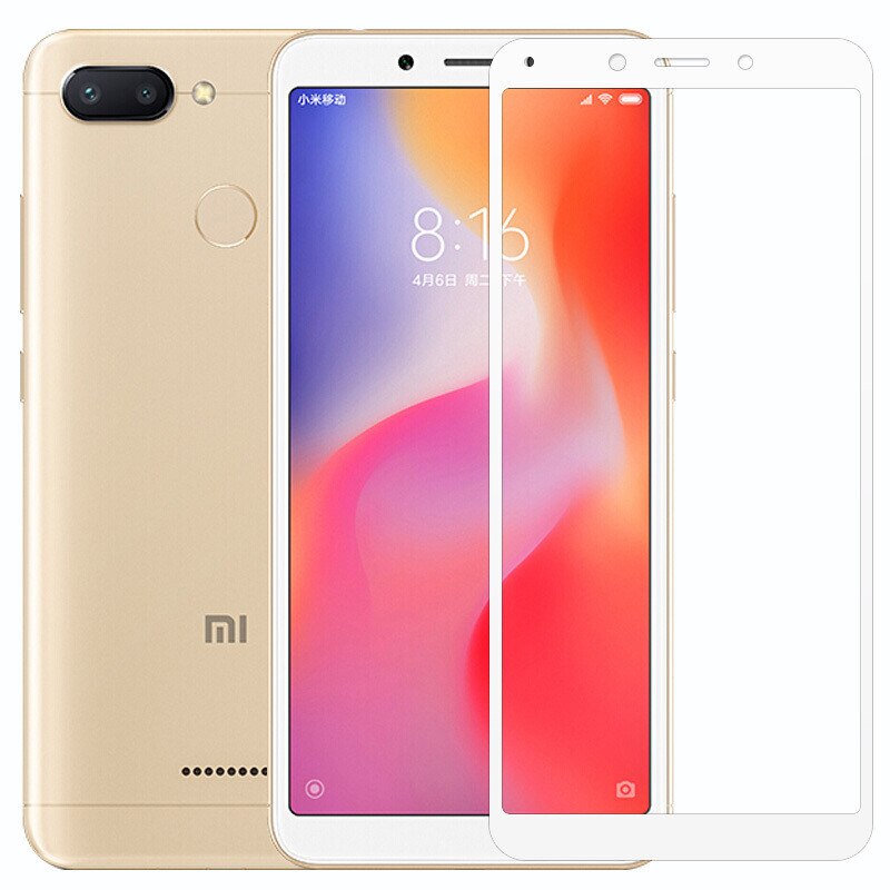 9D Volle Abdeckung Gehärtetem Glas Für Xiaomi Redmi 6 6A Anti-platzen Anzeige-schutz Auf sterben Redmi 5A 6A 7A Glas Schutz Film fallen: Weiß / Pro Redmi 6A