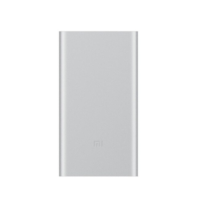 Original Xiaomi Mi PowerBank 2 10000 MAh Mi Power Bank Dual USB Port Quick Charge Powerbank Ultra-thin External Battery Charging: Silver