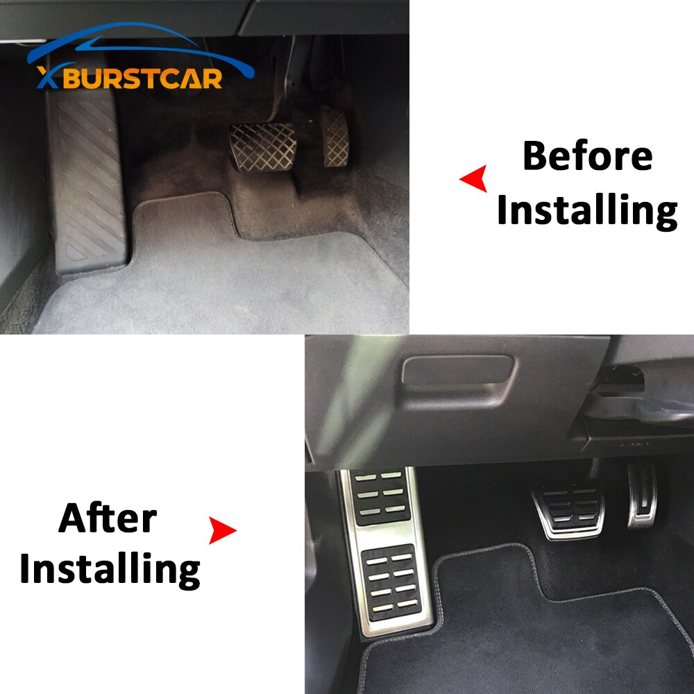 For Volkswagen Vw Jetta MK7 7th Gen - LHD Stainless Steel Car Fuel Brake Pedal Cover Footrest Pedals Accessories