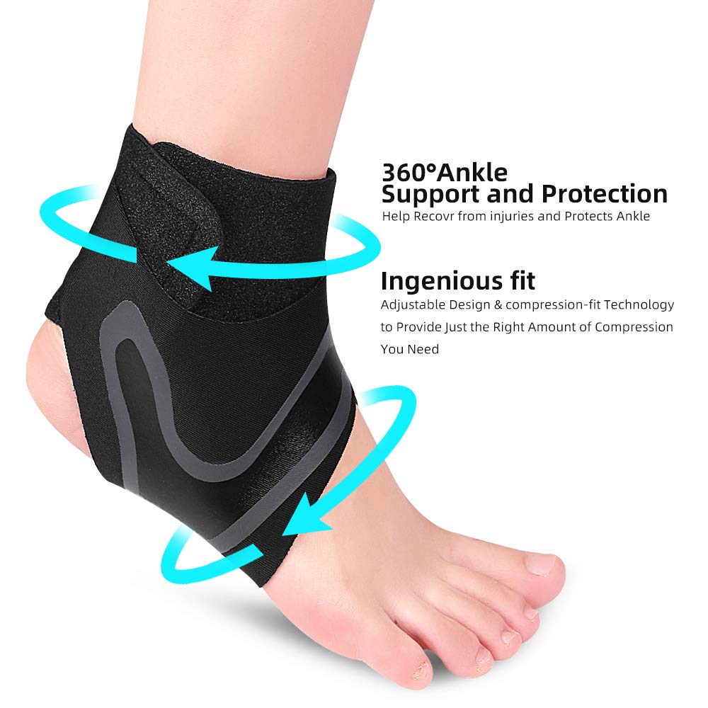 1Pcs Sport Enkelbrace Compressie Ondersteuning Ademend Neopreen Achilles Pezen Pijn Voet Verstuiking Letsel Enkel Wraps