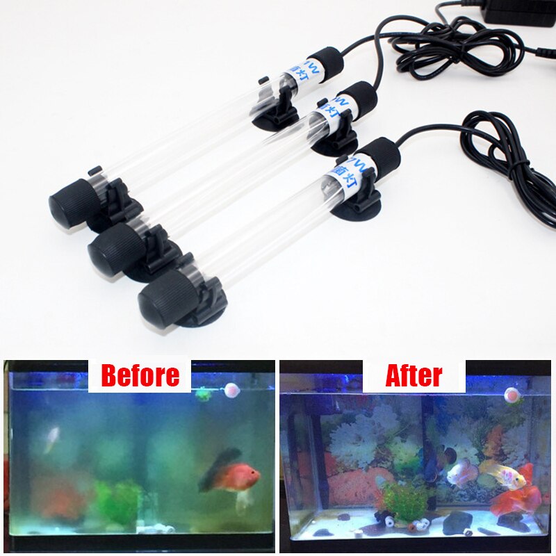 Submersible Ultraviolet UV Sterilizer Light 5W-13W UV Light Sterilization Lamp Water Disinfection for Aquarium Fish Tank Pond