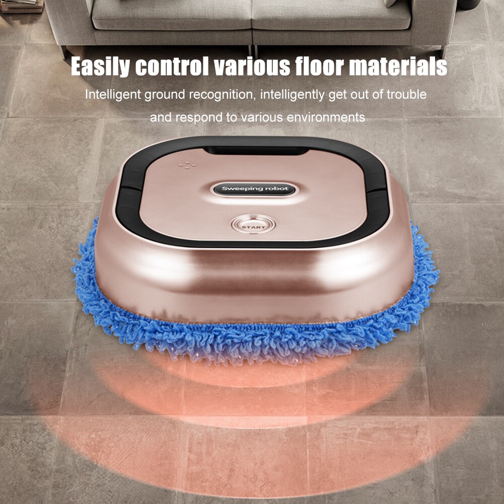 Dry Wet Vacuum Cleaner Robot USB Charging Mopping Machine Automatic Mop Smart Dust Cleaner for Household Floors Carpet