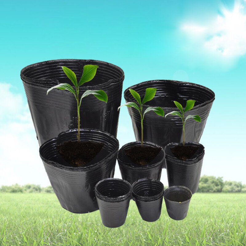 Plastic Grow Box Fall Resistant Tray Home Garden Plant Pot Nursery Transplant Flower Pots Seedlings Planter Containers Set