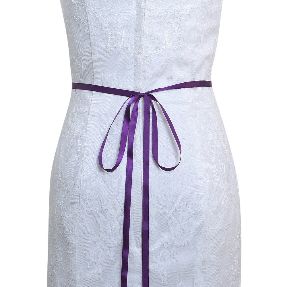 JaneVini-cinturón con cuentas de plumas de decoración para mujer, cinturones nupciales con diamantes de imitación de cristal para vestido de boda, joyería para novia y dama de honor: Purple