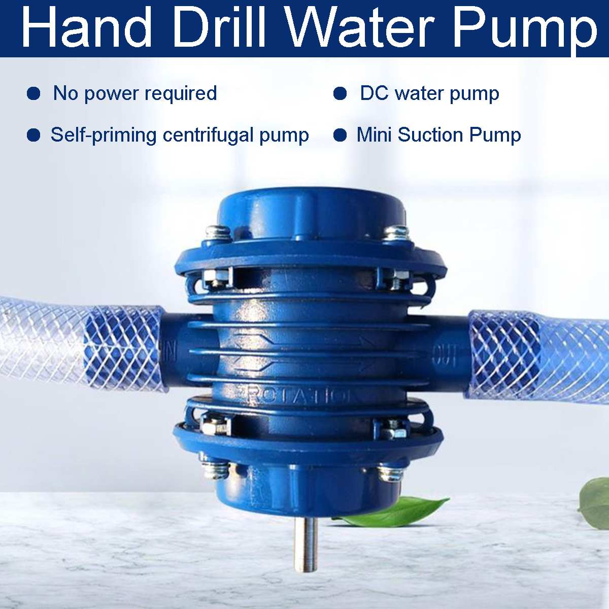 Heavy Duty Self-Priming Hand Electric Drill Water Pump Home Garden Centrifugal Home Garden