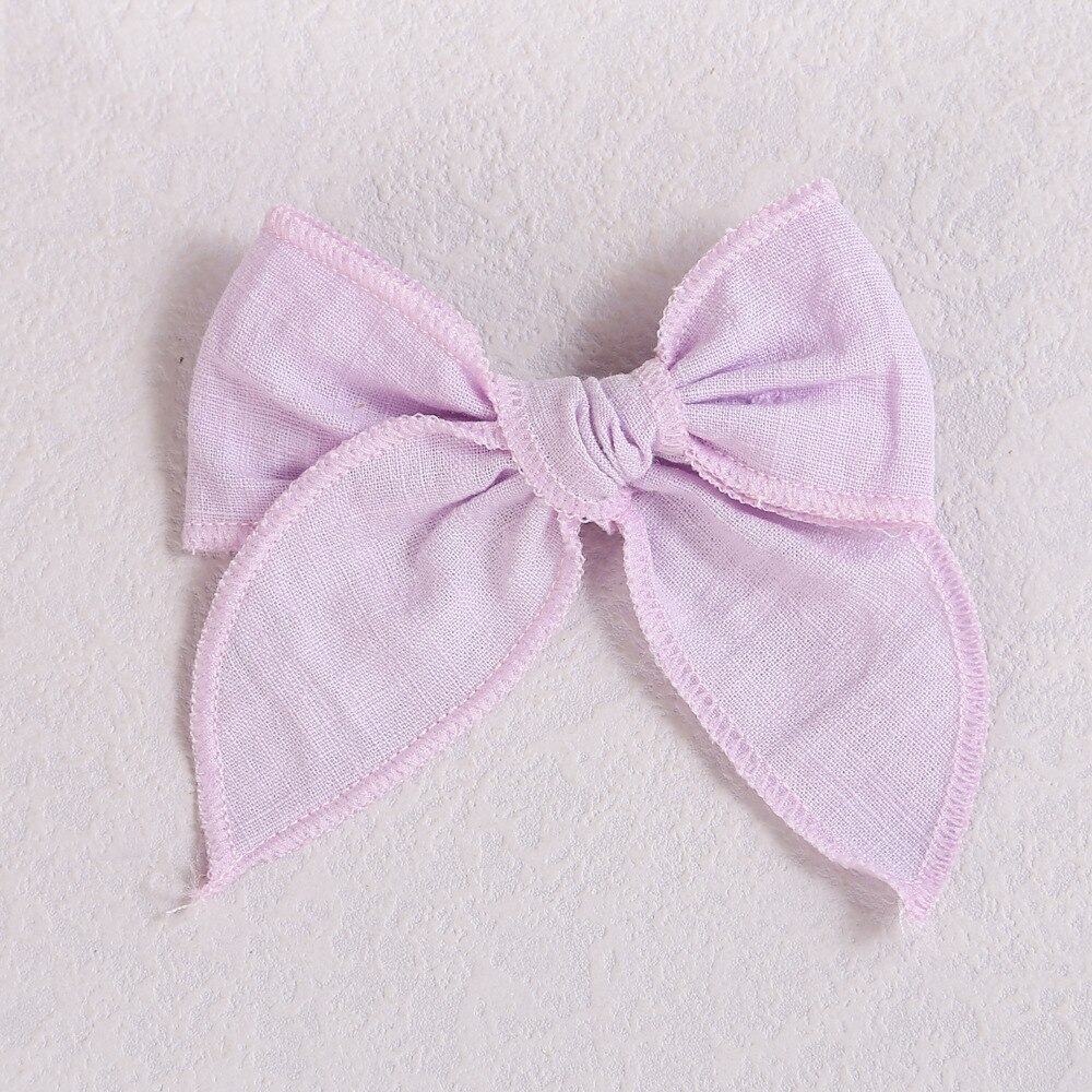 Baby Hair Clips Cotton Hairpin For girls Big Bows Barrettes Infant Linen Side Clips Hair Accessories Cute Hairgrips: 12