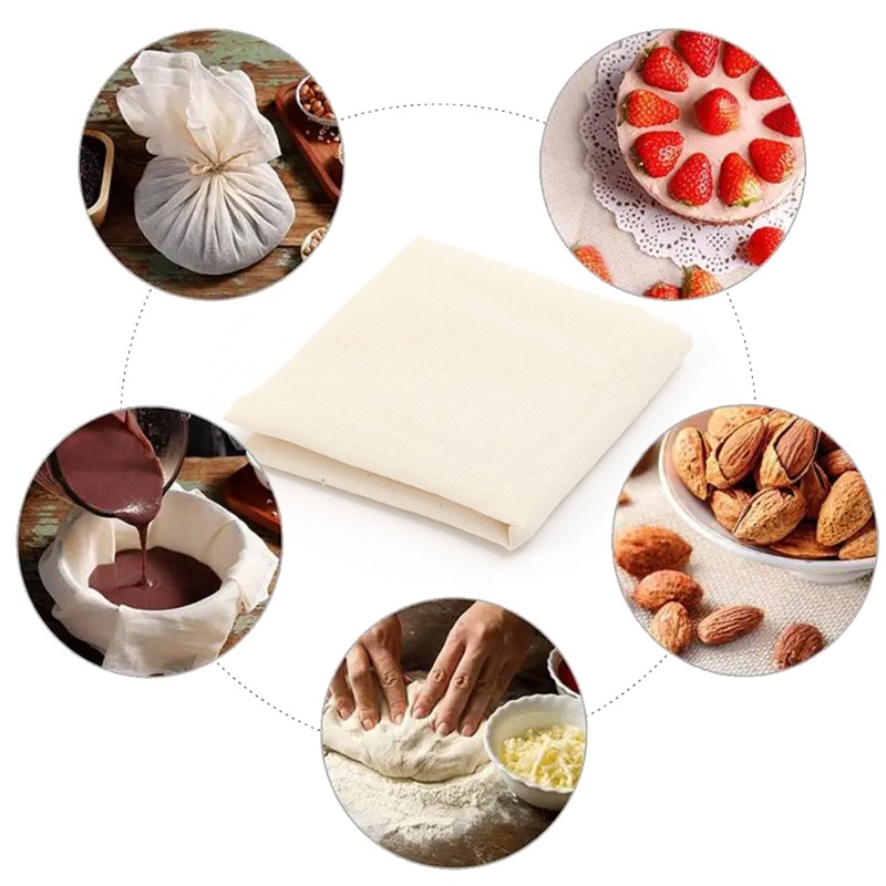 Baumwolle Faser Filter Tuch Wiederverwendbare Nuss Milch Gittergewebe Siebe Bahre Homebrew Filter Tücher Käse Joghurt Filter Ferment Gebäck Werkzeuge