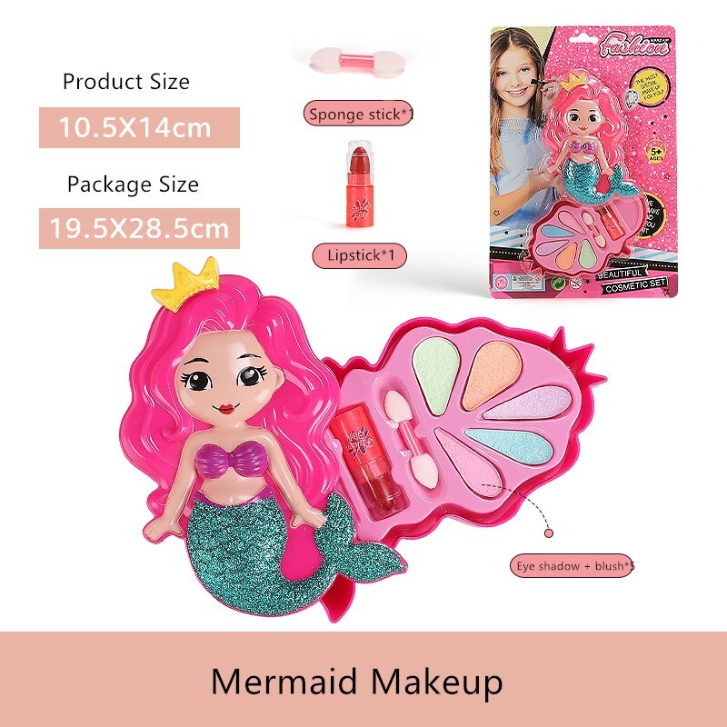 Girls Makeup Toy Safe Kids Cosmetics Make up Set Washable Beauty Makeup Box Baby Toys for Girls Birthday Pretend Play: C