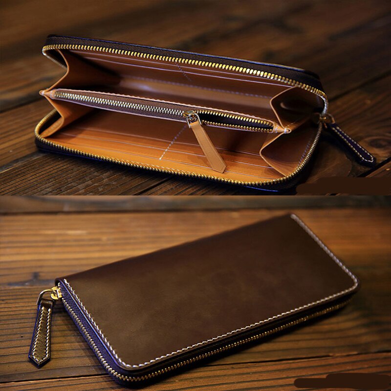 N Durable Acrylic Wallet Leather Template DIY Leathercraft Long Zip Wallet Purse Stencil Sewing Pattern 20*10cm