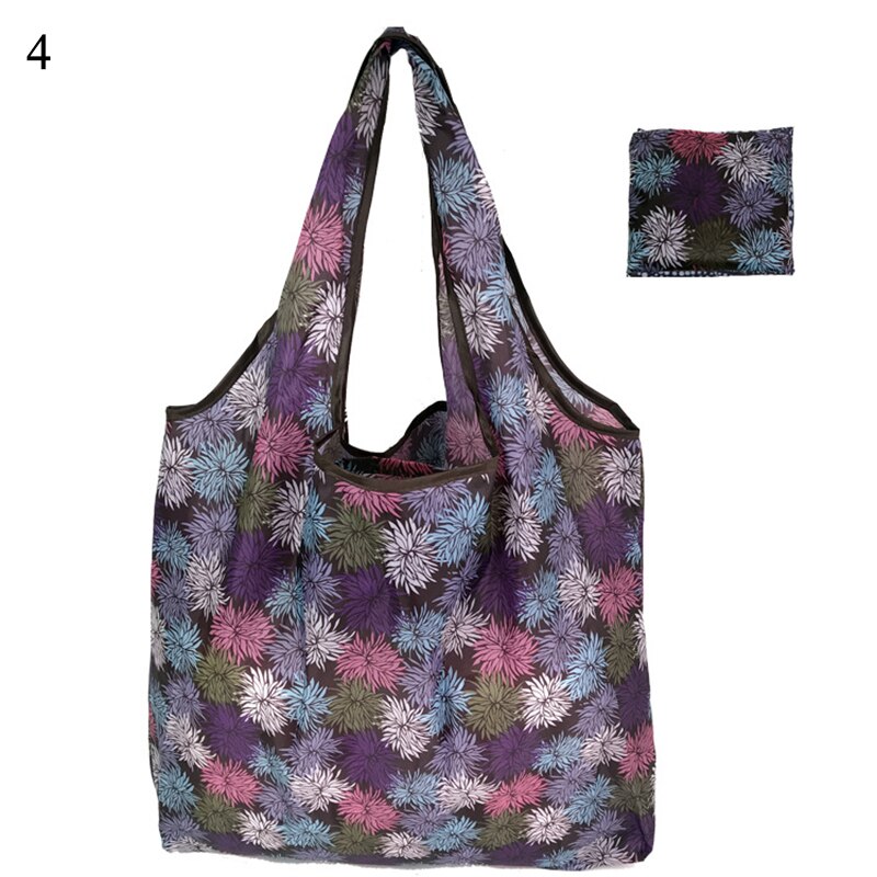 Foldable Reusable Shopping Bag Print Environmental Shoulder Tote Eco Shopping Bag Portable Folding Shopping Bag Handbag: 4