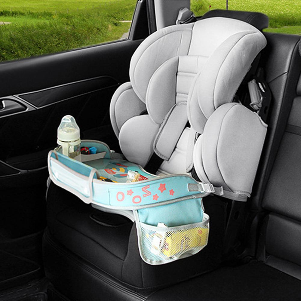 Kids Car Seat Travel Tray Peuters Organizer Grote Bekerhouder Spelen Tafel Polyester Oxford Autostoel Opslag Te Winkel