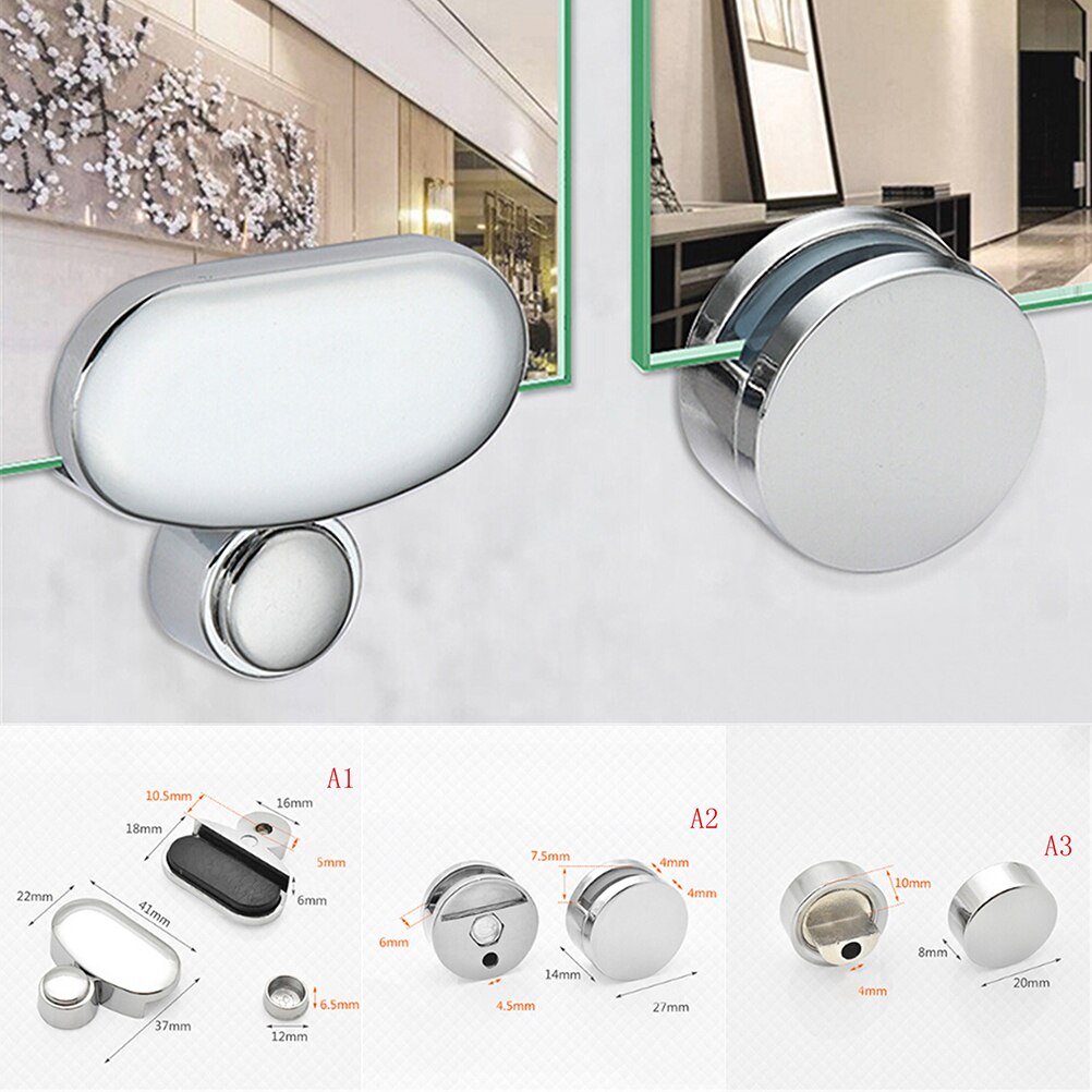 Pince miroir miroir montage fixe salle de bain miroir verre miroir Hinger accessoires fixes plaque publicitaire pince verre fixe