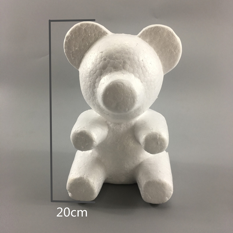 Modélisation polystyrène styromousse ours blanc boules de mousse artisanat pour bricolage de noël fournitures de fête décoration: 20cm bear