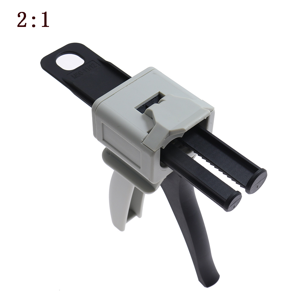 50 ml Twee Componenten AB Epoxy Kit Lijmpistool 1:1 2:1 Applicator Lijm Adhensive Squeeze Gemengde Handmatige Kitpistool Dispenser: Rood