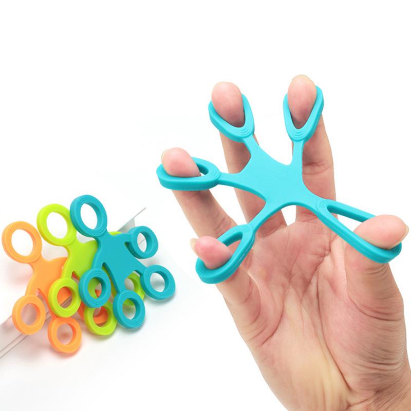 Finger Trainer Finger Hand Grip Silicone Ring Gripper Strengthener Exerciser Trainer Resistance Band Fitness Expander 3 Levels