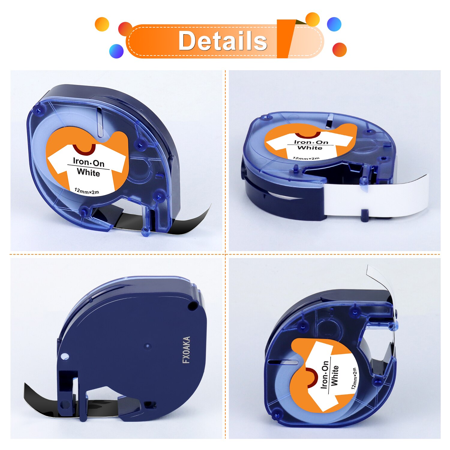 Dymo Labeling Machine Dymo Labeller Dymo LT-100H LT100H with 5PK Compatible Dymo Letratag Tape Iron on Fabric Label Tape 18769