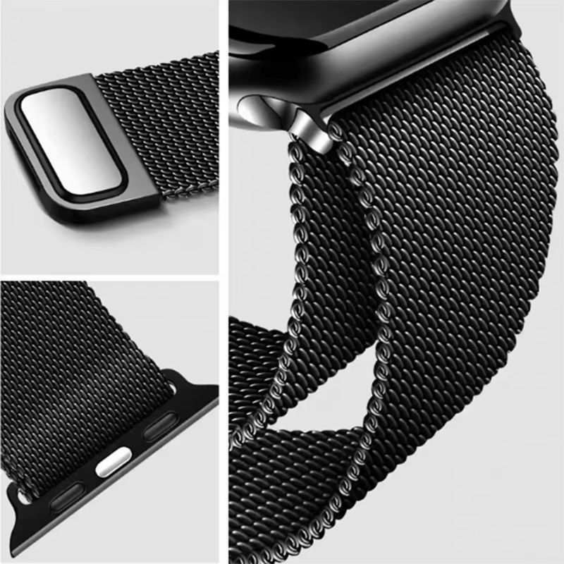 Milanese Loop Strap For Apple Watch Band 46mm 49mm 44mm 40mm 45mm 41mm Metal Classic Bracelet iWatch Series 10 4 5 6 7 8 9 Ultra