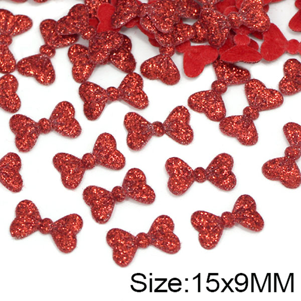 50Pcs Glitter Kleine Krone Patches Filz Pads Applique Patches auf Kleidung Haar Clip Bögen für Mädchen Scrapbooking Accessories17x17MM: 19